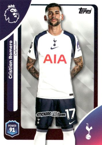 Sticker Cristian Romero - Premier League 2026 Trading Cards
 n. 257 - Topps