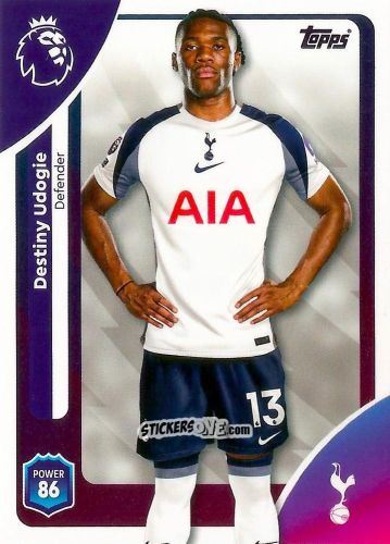 Cromo Destiny Udogie - Premier League 2026 Trading Cards
 n. 258 - Topps