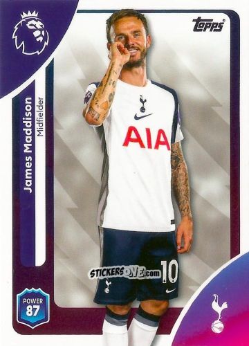 Sticker James Maddison - Premier League 2026 Trading Cards
 n. 262 - Topps