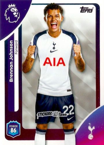 Sticker Brennan Johnson - Premier League 2026 Trading Cards
 n. 265 - Topps
