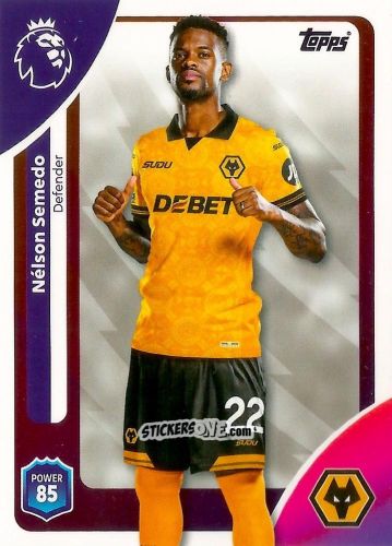 Figurina Nélson Semedo - Premier League 2026 Trading Cards
 n. 291 - Topps