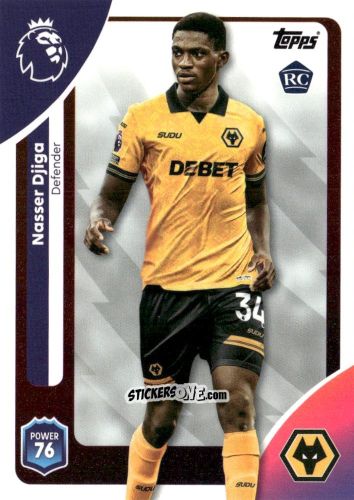 Cromo Nasser Djiga - Premier League 2026 Trading Cards
 n. 292 - Topps