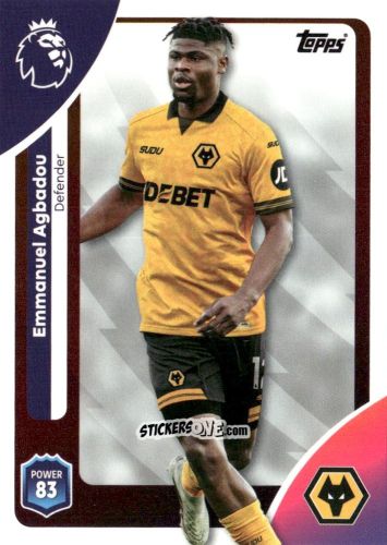 Sticker Emmanuel Agbadou - Premier League 2026 Trading Cards
 n. 293 - Topps