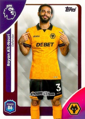 Sticker Rayan Aït-Nouri - Premier League 2026 Trading Cards
 n. 295 - Topps