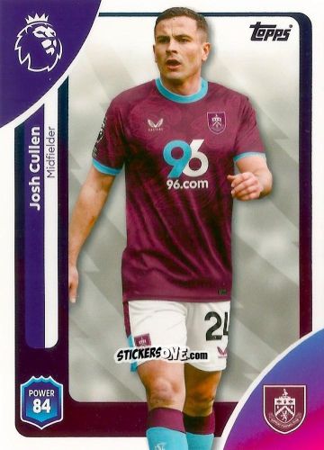 Sticker Josh Cullen - Premier League 2026 Trading Cards
 n. 314 - Topps