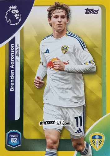 Sticker Brenden Aaronson - Premier League 2026 Trading Cards
 n. 332 - Topps