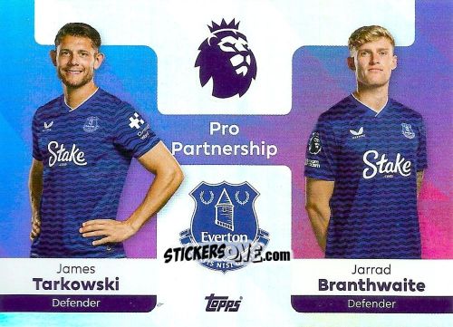 Sticker James Tarkowski / Jarrad Branthwaite - Premier League 2026 Trading Cards
 n. 369 - Topps