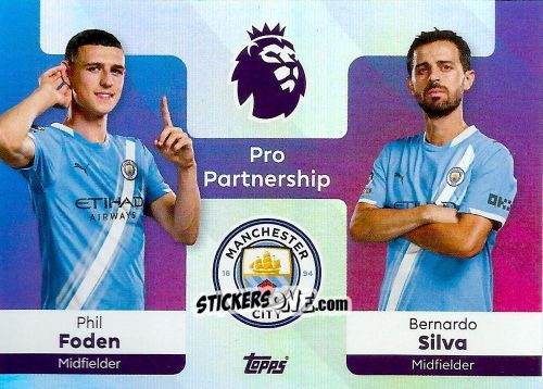 Cromo Phil Foden / Bernardo Silva - Premier League 2026 Trading Cards
 n. 372 - Topps