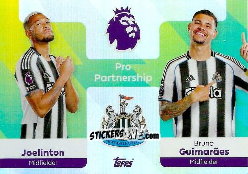 Sticker Bruno Guimarães / Joelinton - Premier League 2026 Trading Cards
 n. 374 - Topps