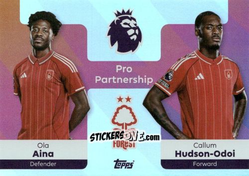 Sticker Ola Aina / Callum Hudson-Odoi - Premier League 2026 Trading Cards
 n. 375 - Topps