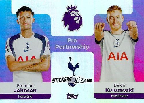 Cromo Brennan Johnson / Dejan Kulusevski - Premier League 2026 Trading Cards
 n. 376 - Topps