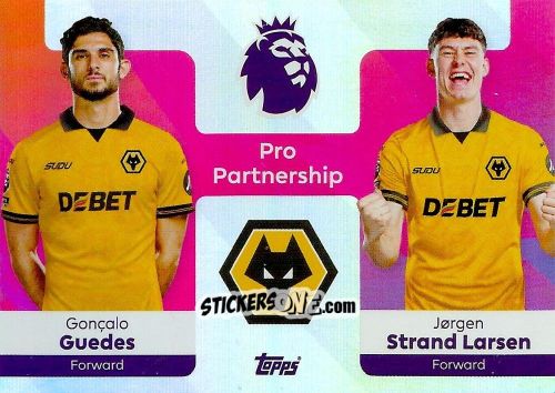 Cromo Gonçalo Guedes / Jørgen Strand Larsen - Premier League 2026 Trading Cards
 n. 378 - Topps