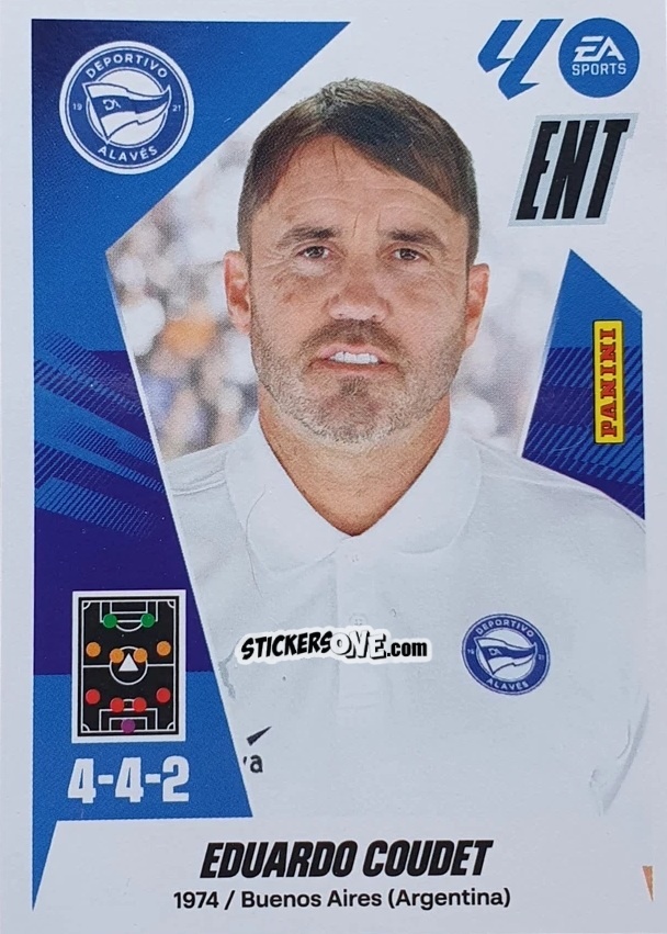 Figurina Entrenador - Eduardo Coudet (2) - LaLiga 2025-2026
 n. 2 - Panini