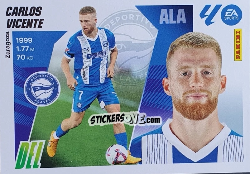 Cromo Carlos Vicente (17) - LaLiga 2025-2026
 n. 17 - Panini