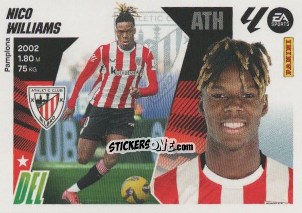 Cromo Nico Williams (16) - LaLiga 2025-2026
 n. 58 - Panini