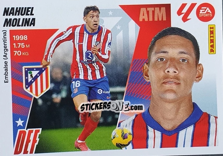 Figurina Nahuel Molina (5) - LaLiga 2025-2026
 n. 75 - Panini