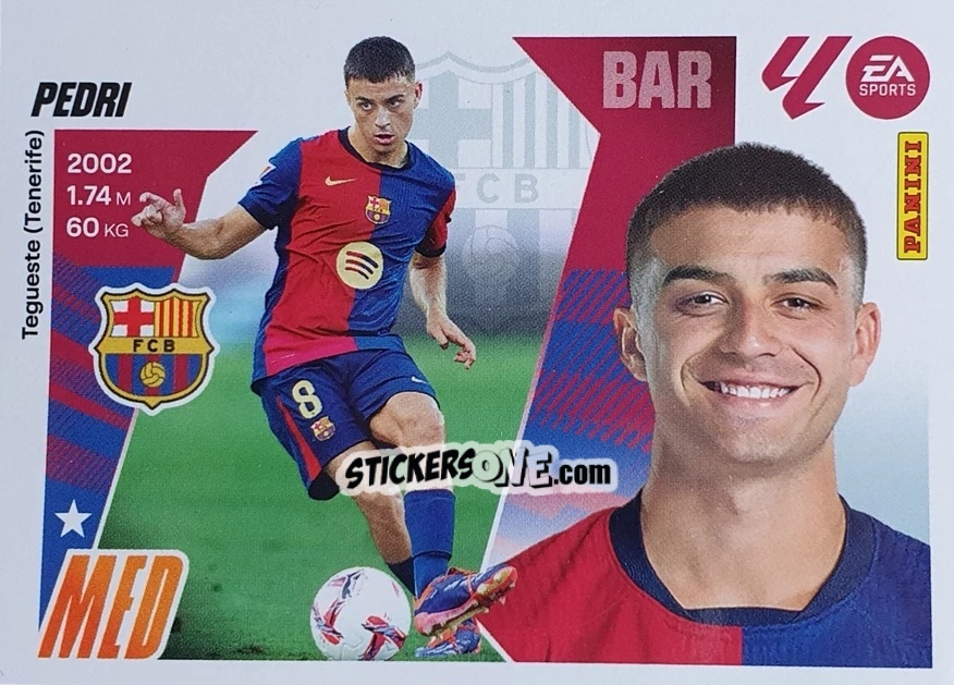 Sticker Pedri (15) - LaLiga 2025-2026
 n. 119 - Panini