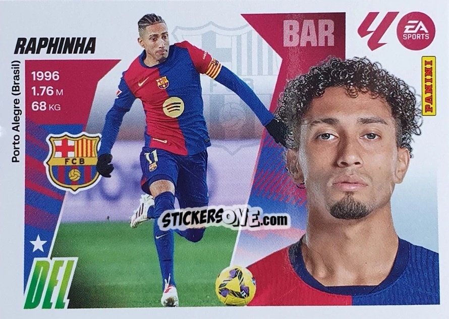 Sticker Raphinha (18) - LaLiga 2025-2026
 n. 122 - Panini
