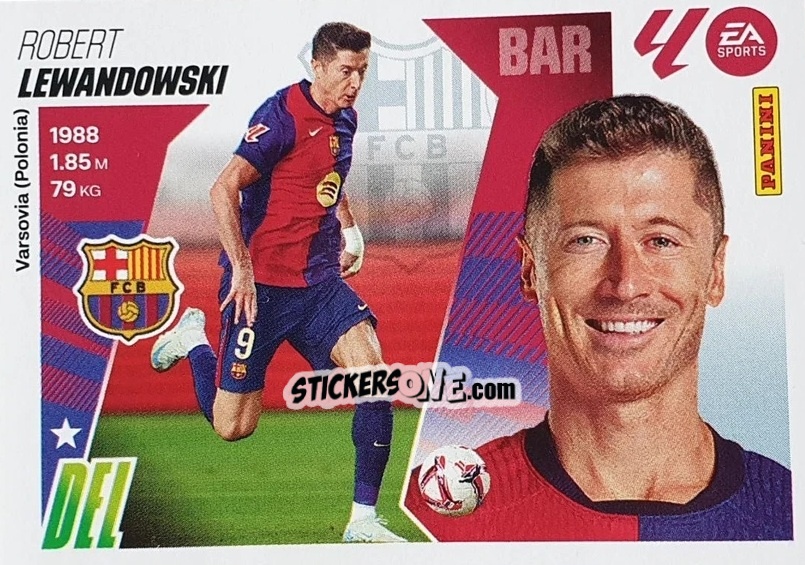Sticker Lewandowski (20) - LaLiga 2025-2026
 n. 124 - Panini
