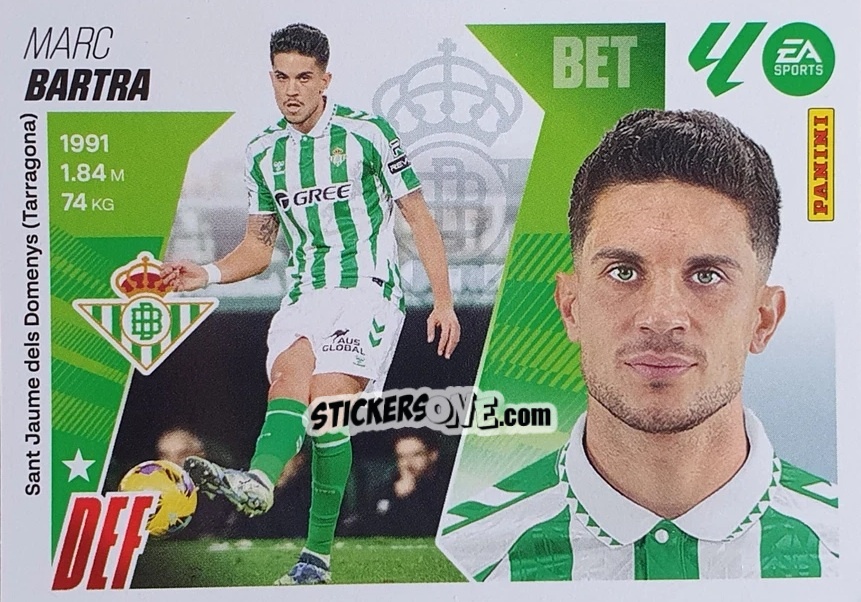 Cromo Bartra (6) - LaLiga 2025-2026
 n. 137 - Panini