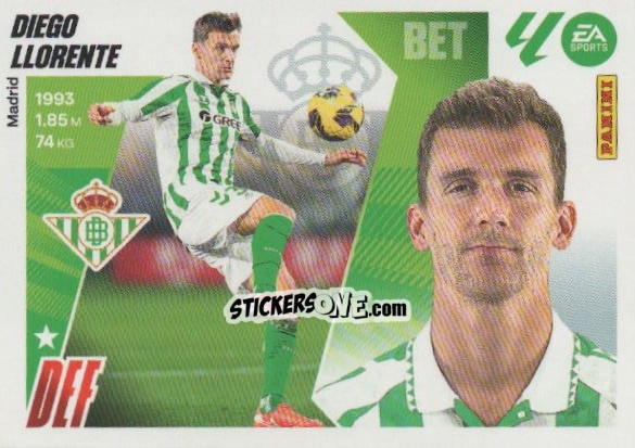 Cromo Diego Llorente (8) - LaLiga 2025-2026
 n. 139 - Panini