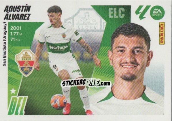 Sticker Agustín Álvarez (17) - LaLiga 2025-2026
 n. 208 - Panini