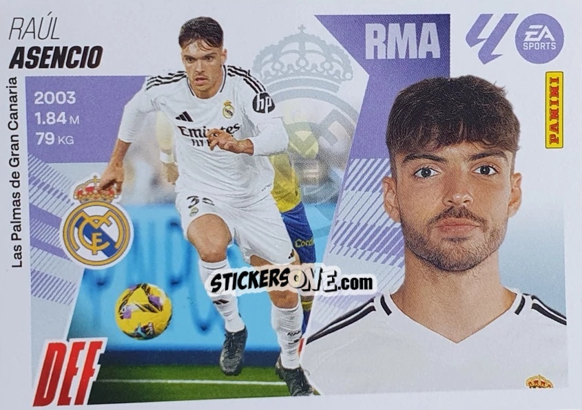 Sticker Asencio (6) - LaLiga 2025-2026
 n. 346 - Panini