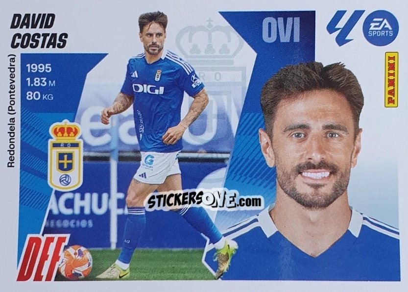 Cromo David Costas (8) - LaLiga 2025-2026
 n. 438 - Panini