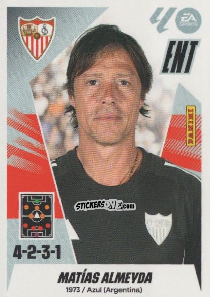 Sticker Entrenador - Matías Almeyda (2) - LaLiga 2025-2026
 n. 522 - Panini