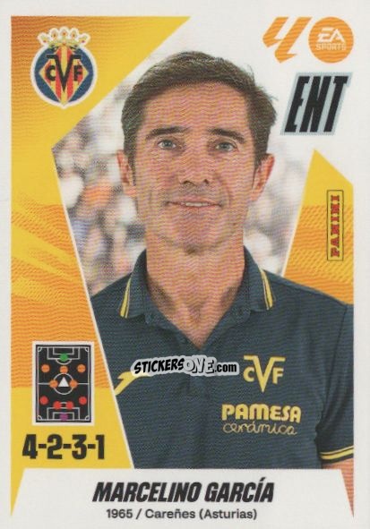 Cromo Entrenador - Marcelino García (2) - LaLiga 2025-2026
 n. 582 - Panini