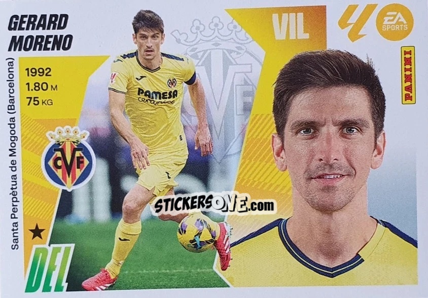 Sticker Gerard Moreno (18) - LaLiga 2025-2026
 n. 598 - Panini