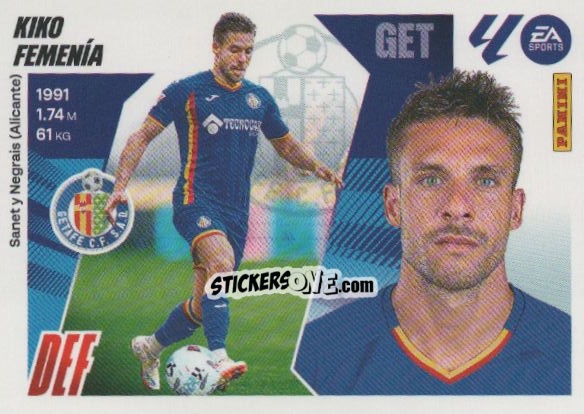 Figurina Kiko Femenía (23) - Getafe CF - LaLiga 2025-2026
 n. 703 - Panini