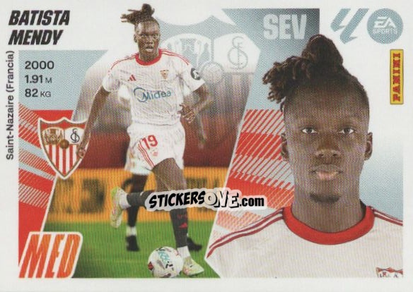 Sticker Batista Mendy (62) - Sevilla FC - LaLiga 2025-2026
 n. 742 - Panini