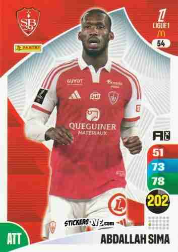 Figurina Abdallah Sima - Ligue 1 2025-2026. Adrenalyn XL
 n. 54 - Panini