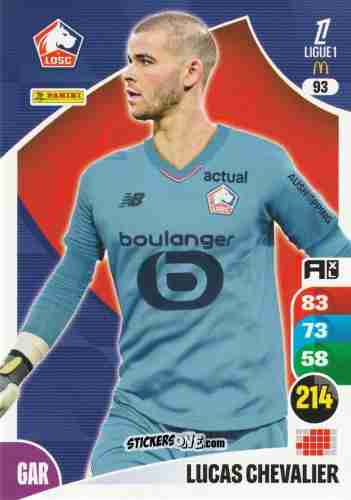 Figurina Lucas Chevalier - Ligue 1 2025-2026. Adrenalyn XL
 n. 93 - Panini