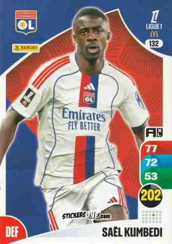 Sticker Saël Kumbedi - Ligue 1 2025-2026. Adrenalyn XL
 n. 132 - Panini