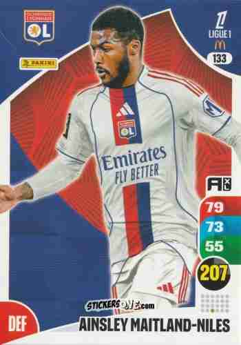 Cromo Ainsley Maitland-Niles - Ligue 1 2025-2026. Adrenalyn XL
 n. 133 - Panini