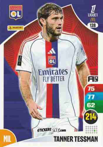Sticker Tanner Tessmann - Ligue 1 2025-2026. Adrenalyn XL
 n. 138 - Panini