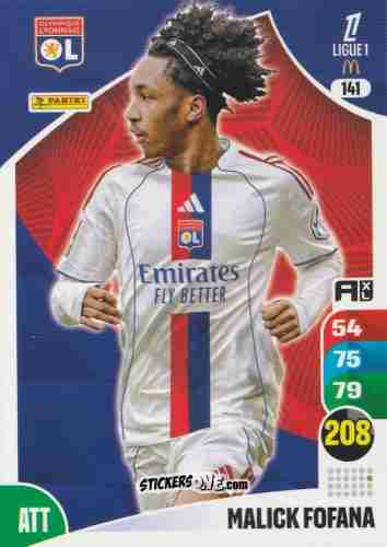 Cromo Malick Fofana - Ligue 1 2025-2026. Adrenalyn XL
 n. 141 - Panini