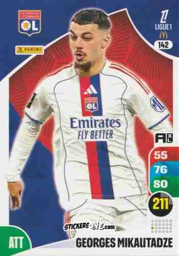 Sticker Georges Mikautadze - Ligue 1 2025-2026. Adrenalyn XL
 n. 142 - Panini