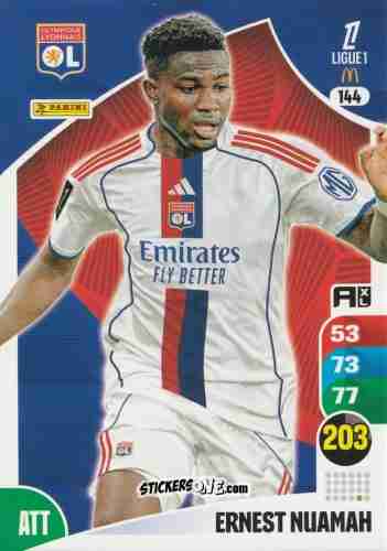 Figurina Ernest Nuamah - Ligue 1 2025-2026. Adrenalyn XL
 n. 144 - Panini
