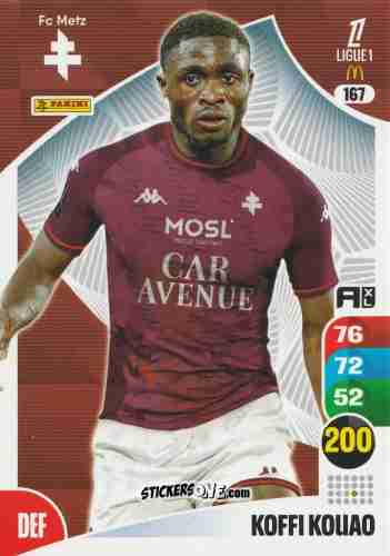Cromo Koffi Kouao - Ligue 1 2025-2026. Adrenalyn XL
 n. 167 - Panini
