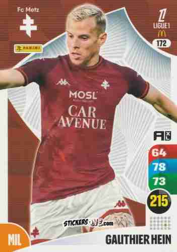 Sticker Gauthier Hein - Ligue 1 2025-2026. Adrenalyn XL
 n. 172 - Panini