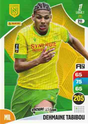 Figurina Dehmaine Tabibou - Ligue 1 2025-2026. Adrenalyn XL
 n. 211 - Panini