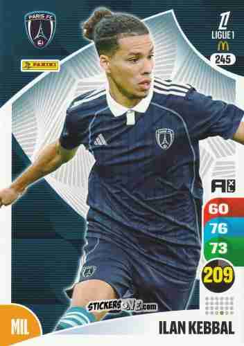 Cromo Ilan Kebbal - Ligue 1 2025-2026. Adrenalyn XL
 n. 245 - Panini