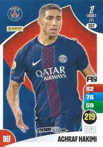 Figurina Achraf Hakimi - Ligue 1 2025-2026. Adrenalyn XL
 n. 257 - Panini