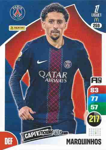 Figurina Marquinhos - Ligue 1 2025-2026. Adrenalyn XL
 n. 259 - Panini