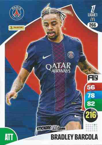Sticker Bradley Barcola - Ligue 1 2025-2026. Adrenalyn XL
 n. 266 - Panini