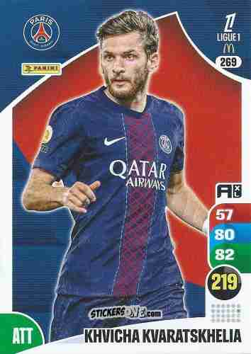 Cromo Khvicha Kvaratskhelia - Ligue 1 2025-2026. Adrenalyn XL
 n. 269 - Panini
