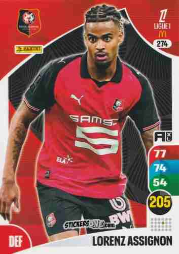 Cromo Lorenz Assignon - Ligue 1 2025-2026. Adrenalyn XL
 n. 274 - Panini